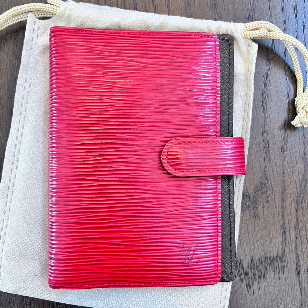 Louis Vuitton Epi Red Leather Agenda (Authentic)